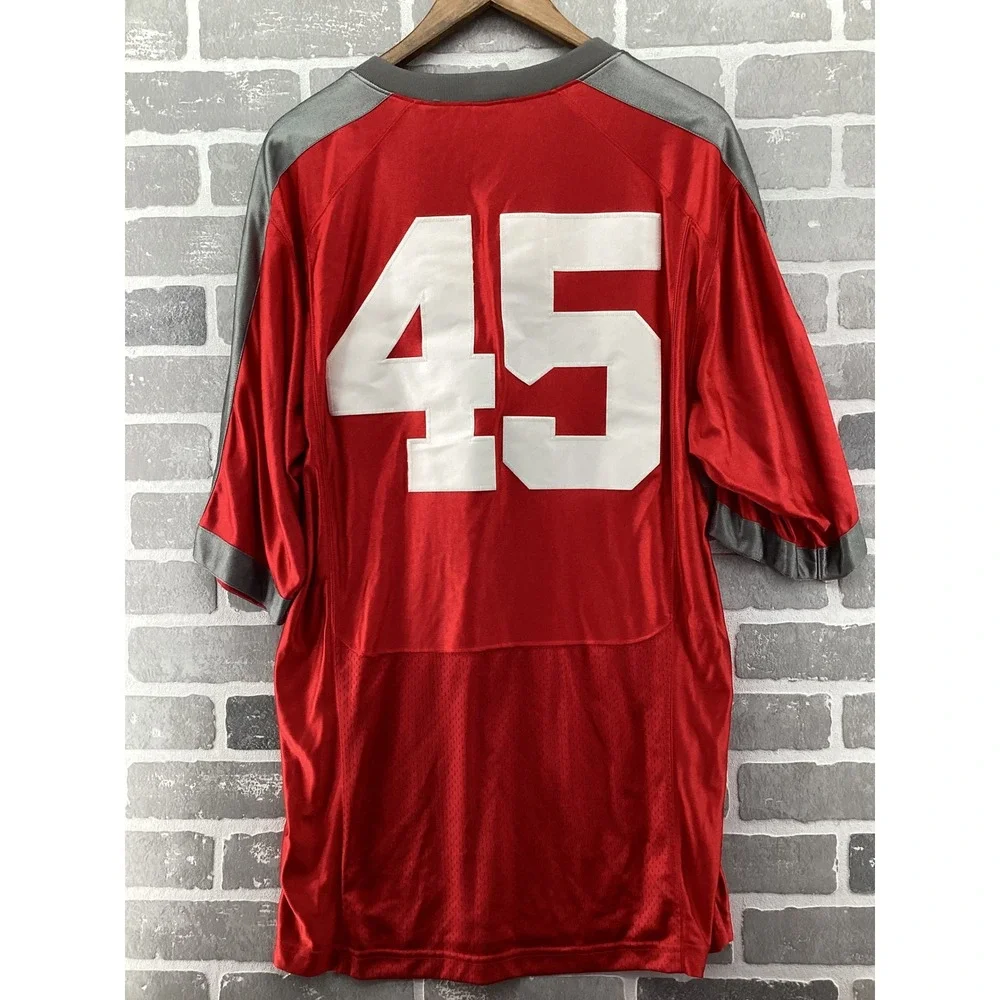 Nike Ohio State‎ Buckeyes #45 Football Jersey Mens Large Red Gray NCAA 1961